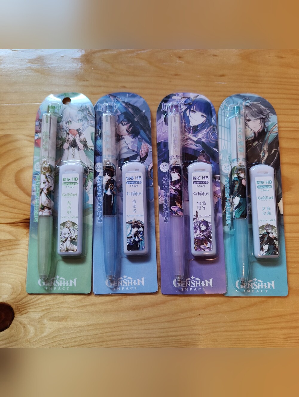 4 Pk- Genshin Impact Mechanical Pencils